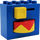 Duplo Blue Brick 2 x 4 x 3 with Red/Yellow Rotating Disc and Yellow Handle