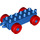 Duplo Blue Car Chassis 2 x 6 with Red Wheels (Open Hitch) (14639 / 74656)