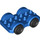 Duplo Blue Car with Black Wheels and Silver Hubcaps (11970 / 35026)