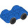Duplo Blue Car with Black Wheels and Silver Hubcaps (11970 / 35026)