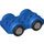 Duplo Blue Car with Black Wheels and Silver Hubcaps (11970 / 35026)