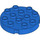 Duplo Blue Round Plate 4 x 4 with Hole and Locking Ridges (98222)