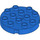 Duplo Bleu Rond assiette 4 x 4 avec Trou et Verrouillage Ridges (98222)