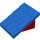 Duplo Blue Shingled Roof with Red Base 2 x 4 x 2 (4860 / 73566)