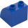 Duplo Blue Slope 45° 2 x 2 x 1.5 with Curved Side (11170)