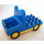 Duplo Azul Truck con 4 x 4 Flatbed Placa (75947)