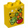 Duplo Brick 1 x 2 x 2 with bananas, carrots, broccoli and tomato with Bottom Tube (15847 / 29326)