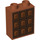 Duplo Brick 1 x 2 x 2 with chocolate with Bottom Tube (15847 / 38497)