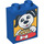 Duplo Stein 1 x 2 x 2 mit Hund mit Essen Bowl ohne Unterrohr (4066 / 90009)