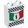 Duplo Brick 1 x 2 x 2 with Italian Flag &quot;1&quot; and Checkered Flag without Bottom Tube (4066 / 95818)