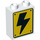 Duplo Stein 1 x 2 x 2 mit Lightning Bolt auf Gelb Background mit Unterrohr (15847 / 78739)