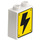 Duplo Brick 1 x 2 x 2 with Lightning Bolt on Yellow Background with Bottom Tube (15847 / 78739)