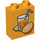 Duplo Brick 1 x 2 x 2 with Orange juice  with Bottom Tube (15847 / 33626)