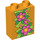 Duplo Brick 1 x 2 x 2 with Pink Flowers without Bottom Tube (4066 / 58662)