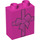 Duplo Brick 1 x 2 x 2 with Pink Ribbon / Gift without Bottom Tube (4066 / 54828)