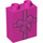 Duplo Steen 1 x 2 x 2 met Roze Ribbon / Gift zonder buis aan de onderzijde (4066 / 54828)