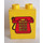 Duplo Klods 1 x 2 x 2 med Rød Telephone uden bundrør (4066)