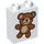 Duplo Brick 1 x 2 x 2 with Teddy Bear with Bottom Tube (15847 / 26275)