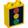 Duplo Steen 1 x 2 x 2 met Traffic Lights zonder buis aan de onderzijde (4066 / 93535)