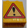 Duplo Brick 1 x 2 x 2 with Warning Road Sign without Bottom Tube (4066 / 40989)