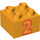 Duplo Brick 2 x 2 with Orange &#039;2&#039; (3437 / 15958)