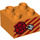 Duplo Brique 2 x 2 avec rouge striped present et Bow (3437 / 21044)
