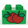 Duplo Steen 2 x 2 met Twee Rood apples (3437 / 43678)