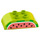 Duplo Brick 2 x 4 with Curved Sides with Watermelon Top (77958 / 98223)