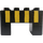 Duplo Backstein 2 x 4 x 2 mit 2 x 2 Ausgeschnitten auf Unterseite mit Gelb Streifen (6394)