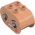 Duplo Brick 2 x 4 x 2 with Rounded Ends with Angry Face (6448 / 105435)