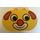 Duplo Brick 2 x 4 x 2 with Rounded Ends with Clown Face (6448 / 81974)