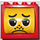 Duplo Brick 2 x 4 x 3 with yellow drum with face with freckles