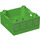 Duplo Leuchtend grün Box mit Griff 4 x 4 x 1.5 mit Vier rectangles (47423 / 52421)