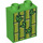 Duplo Bright Green Brick 1 x 2 x 2 with Bamboo Stalks with Bottom Tube (15847 / 24969)
