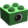 Duplo Vert clair Brique 2 x 2 avec Eye sur Deux sides et blanc spot (82061 / 82062)