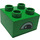 Duplo Bright Green Brick 2 x 2 with slanted eye (3437 / 45160)