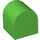 Duplo Leuchtend grün Backstein 2 x 2 x 2 mit Gebogenes Oberteil (3664)