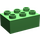 Duplo Leuchtend grün Backstein 2 x 3 (87084)