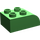 Duplo Fel groen Steen 2 x 3 met Gebogen bovenkant (2302)