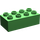 Duplo Leuchtend grün Backstein 2 x 4 (3011 / 31459)