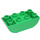 Duplo Bright Green Brick 2 x 4 with Curved Bottom (98224)