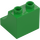 Duplo Bright Green Brick with Curve 2 x 2 x 1.5 (11169)