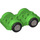 Duplo Bright Green Car with Black Wheels and Silver Hubcaps (11970 / 35026)