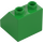 Duplo Verde brillante Con pendiente 2 x 2 x 1.5 (45°) (6474 / 67199)