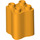 Duplo Bright Light Orange Brick 2 x 2 x 2 with Wavy Sides (31061)