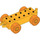 Duplo Bright Light Orange Chassis 2 x 6 with Orange Wheels (2312 / 14639)