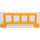 Duplo Helles Licht Orange Zaun 1 x 6 x 2 mit 5 Lamellen (2214)