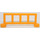 Duplo Bright Light Orange Fence 1 x 6 x 2 with 5 Slats (2214 / 89502)