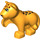 Duplo Bright Light Orange Leopard Cub with Raised Paw and Markings on Head and Back (81411)