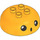 Duplo Orange clair brillant Rond Brique 4 x 4 avec Dome Haut avec Affronter avec Open Mouth (101559 / 110307)